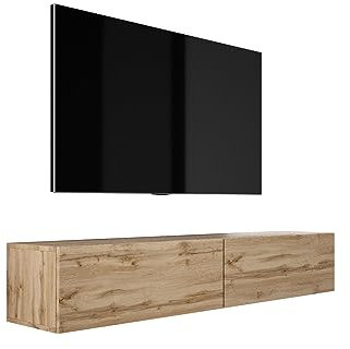 3E 3xE living.com TV-Lowboard: Farbe: Wotan-Eiche, A: 170x32x34 cm (BxTxH)