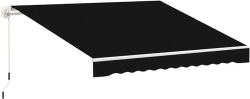 JMORCO Klemmmarkise Outdoor Sonnensegel 8' x 7' Terrasse einziehbare Markise Auto Zelt Baldachin Unterstand(Black)