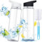 2PCS Leak Proof Sports exam Water Bottles,750ml Clear Plastic Bottles with Filter Flip-Top Lid and Reusable Design for Gym School Sports and Cycling Gift for Students Teachers Friends