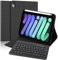 FOGARI iPad Mini A17 Pro 2024 /iPad Mini 6 2021 8.3'' Keyboard Case, Slim Smart Case with Detachable Bluetooth Keyboard, Black