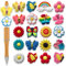 Yamobi Lot de 20 perles colorées pour stylos à perles, beaux bracelets de perles, petites perles pour stylo à perles, perles pour stylo à bille