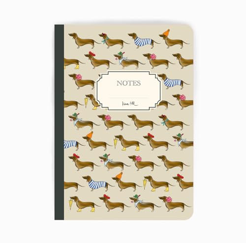 Kera Till Notizheft, A5, Carnet, Notebook, 148mm x 210mm (Dackel)