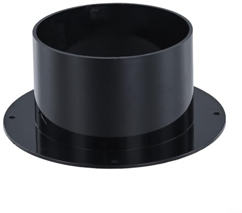 Entgoinggo Raccord de tuyau de ventilation à bride ronde en ABS pour ventilation de tuyau (100 mm)