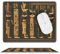 JTREWBV Personalisiertes Gaming-Mauspad, antiker ägyptischer Hieroglyphen-Druck, langlebiges Mauspad, Leder-Mauspad für Zuhause, Büro oder Schreibtisch