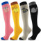 FORVEVO 4 Paar Kompressionsstrümpfe Damen 36-43, Hochelastische Kompressionssocken, Bunte Stützstrümpfe, Atmungsaktiv Compression Socks für Flug, Reisen, Sport, Radsport, Krankenschwester