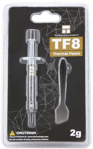 TR TF8 2G Thermal COMPOND Piste pour Les Charges DE CPU, Paste DE TIR TIR Haute DÉCUTION 13.8W / M.K pour Tous Les processeurs (CPU, GPU), Non conducteur, avec Un Outil de spatule (TF8 2G)