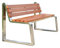 GEK208130 Parkbank Edelstahl-Außenbank, Rücksitzbank for die Freizeit im Garten, Doppel-Langstuhl aus Holz Sitzbank Outdoor