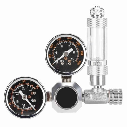 CO2 -Regler -Aquarium -Doppelstock -Display mit Blasenzähler und Scheckventil Dieses CO2 -Aquarium -RE -Aquarium -Display -Anzeige -Regler Aquarium Dual Gauge DisplayCO2