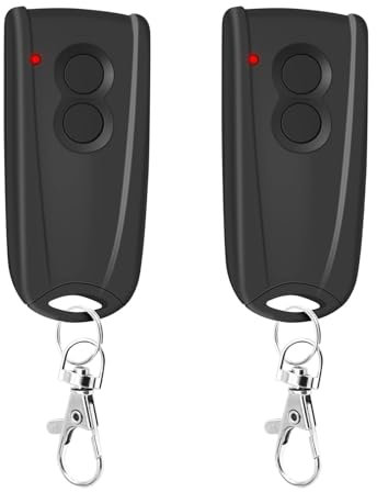 2 Stück Ersatz Handsender für EcoStar RSC2 433, Garagentoröffner Fernbedienung 433,92 Mhz 4 Kanäle Kompatibel mit Hormann EcoStar Liftronic 500/700/800, Portronic D2500/D5000/S4000