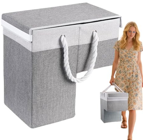 Cestino per scale – Contenitore pieghevole per giocattoli per bambini | Cestino decorativo con manico per giocattoli, lavanderia, animali domestici, camera da , corridoio