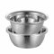 Essential Kitchenware - Cuencos de acero inoxidable 3 en 1 con rallador integrado y cesta de drenaje (juego de 2 piezas)
