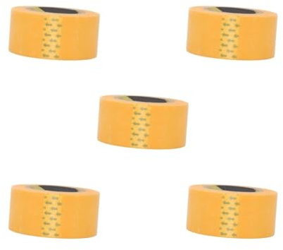 5 set of Model Roll Tapes Tools Model Making Tape Professional for Spray Paint, yellow, 3.0cm wide