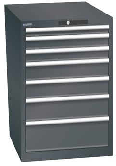 kaiserkraft | ESD-Schubladenschrank | BxTxH 564 x 725 x 850 mm | 7 Schubladen | Traglast 75 kg | anthrazitgrau