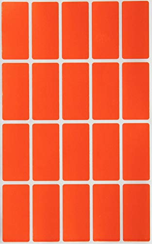 Etiketten Orange 40 mm x 19 mm Aufkleber - 4 cm x 1,9 cm viereckige Sticker 300 Stück von Royal Green