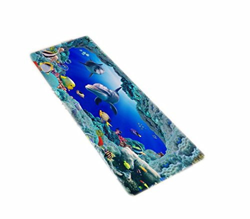 A.Monamour Badematten Badteppiche Badvorleger Tief In Den Ozean Blau Marine Welt Cool Sommer Nautisch Themen Drucken Weichen Saugfähigen Flanell Anti-Skid Bad Teppiche Fußmatten Eingang Way Matten