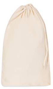 Bronta Mill Plain Natural 100% Cotton Drawstring Stuff Bags | Eco Friendly Storage Pouch | Beige - M - 45cm x 30cm