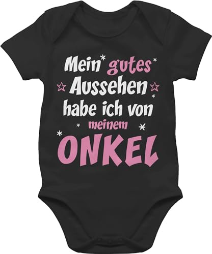 Shirtracer - Baby Body Kurzarm - Sprüche - Mein gutes Aussehen Onkel Mädchen