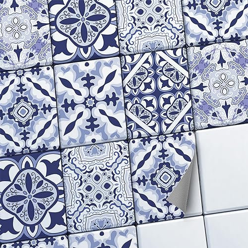 CREATISTO Fliesenaufkleber Fliesenfolie Mosaikfliesen - Hochwertige Sticker Aufkleber für Wandfliesen I Klebefliesen Deko Folien für Fliesen in Küche u. Bad/Badezimmer (20x25 cm I 42 -Teilig)