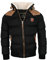Geographical Norway warme Winterjacke Designer Herren Winter Stepp Jacke [GeNo-31-Schwarz-Gr.XL]