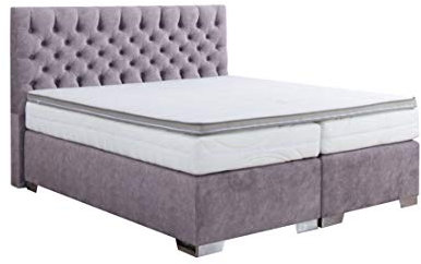 AUKONA Boxspringbett Elias 120x200, Farbe wählen und ändern, 7 Zonen Taschenfederkern-Matratze, H2 H3 H4, Komfortschaum-Topper, Lieferung und Aufbau kostenlos