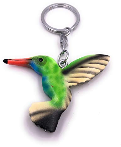 H-Customs Kolibri Vogel Holz Edel Handmade Schlüsselanhänger Anhänger