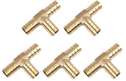 X AUTOHAUX Lot de 5 raccords de tuyau en laiton cannelé 12 mm pour air, eau, huile