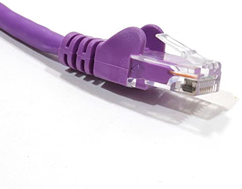 JAFSAL ONLINE 10m-20m Cat5e (enhanced) High Speed Ethernet Cable – Lan Network Cable with RJ45 Connector Lead – Ideal for Internet, Router, Modem, Smart TV, PC and Laptop – 50cm Purple