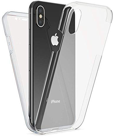 PIXFAB Compatible With Apple iPhone XS Max - Clear Case 2 in 1 Front & Back Full Body Shock Proof Bumper Phone Case Cover 360 Degree Protection