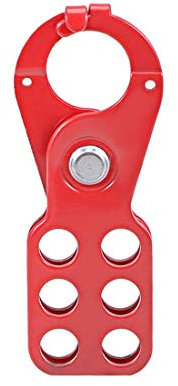 Lockout Hasp Iron 1 Inch Internal Jaw Diameter 6 Holes