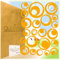 QUALIVEAU® 22 Retro Kreise Aufkleber zum Schutz vor Vogelschlag | Komplett – Set mit Verklebehilfe | Farbe: Orange