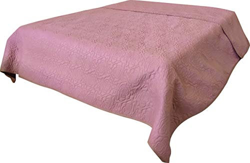 MB Warenhandel24 XXL Tagesdecke Allzweckdecke 220x240 cm Patchwork Landhaus Sofa Bettüberwurf (Roses Mauve, ca. 220x240 cm)
