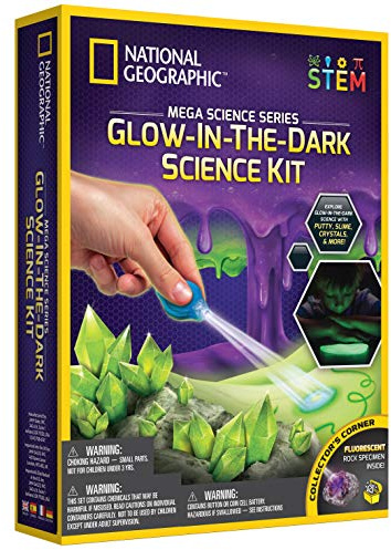 National Geographic JM80205 Glow in The Dark Mega Science Kit, Multicolor