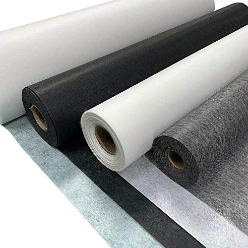 Sew in Interfacing Fabric Non-Woven Sew On Interfacing Fabric for Sewing Crafts (Heavy Weight, White)