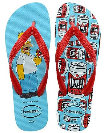 Havaianas Simpsons, Flip Flop Unisex Adults, Blau - Blue Water, 37/38 EU