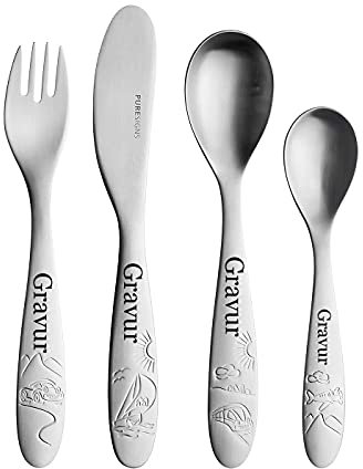 Kinderbesteck mit Gravur und Fahrzeugmotiven/Namen/Text auf Besteck Auto Boot Flugzeug Eisenbahn