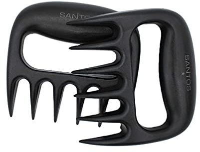 SANTOS Fleischkrallen für Pulled Pork - Pulled Pork Krallen - Servierkrallen - Pulled Beef Fleisch-Krallen - Kunststoff - 11x11,5x2,2cm