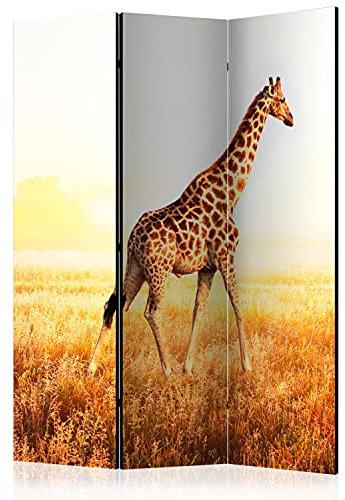 murando - Paravent Raumteiler Innen Giraffe 135x172 cm 3-teilig Einseitig Raumtrenner Trennwand Holz Room Divider Mobiler Sichtschutz Spanische Wand Raum Abtrennung Abstrakt Tiere Afrika g-C-0178-z-b