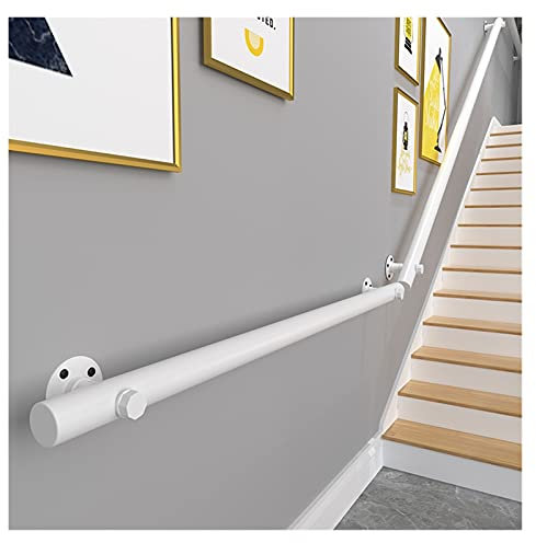HWF Handlauf Geländer Weiß Treppengeländer Drinnen, Hölzern Treppengeländer 1m/2m/3m/3,6m/4m/5,2m/6m lang, Gegen das Treppengeländer der Wand für Heimkindergartenkorridor (Size : 6m/20ft)
