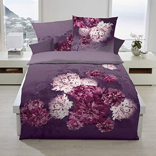 Traumschlaf Biber Wendebettwäsche Flamenco violett 1 Bettbezug 135 x 200 cm + 1 Kissenbezug 80 x 80 cm