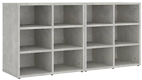 vidaXL 2X Schuhregal Regal Schrank Schuhschrank Schuhablage Schuhständer Schuhaufbewahrung Schuhtruhe Schuhorganizer Betongrau 52,5x30x50cm
