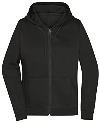 James & Nicholson Damen Basic Kapuzen-Sweatjacke - Leicht taillierte Sweatjacke mit Kapuze