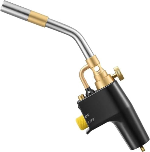 Torcia a Propano MAPP, Torcia a Gas portatile per Lavori Pesanti, Saldatura Idraulica, Brasatura, Torcia a Gas ad Alta Temperatura, Torcia a Grilletto per Saldatura Idraulica, Scottatura, Bistecca