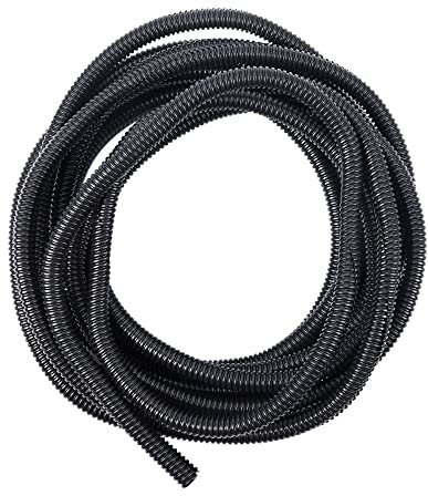 MOCNT Gaine Câbles Électriques Voiture Gaine Ondulée Flexible Protection Cache PP Tuyau Fil Fendu Gaine Isolante Conduit Tube Rangement Câble Extérieur 10mm Long 5 Mètres