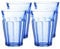 Duralex Set 4 Vasos Vidrio Templado 36cl Apilables, Pack Vasos Cocina Resistentes para Agua Zumo Refresco, Uso Diario, Colores Surtidos Colección Picardie