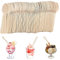 LSYYSL 100 Pack Wooden Spoons, Mini Spoons, Wooden Dessert Spoons, Ice Cream Scoops, Biodegradable Wooden Spoons, Eco-Friendly Wooden Spoons for Ice Cream, Cake, Jelly, Yogurt