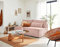 Lisa Design Kiara - 3-Sitzer Sofa ohne Armlehnen - schlaffunktion - mit Bettkasten - Cord Rosa