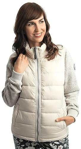 Roadsign Australia Damen Jacke mit Reißverschlusstaschen, Roadsign-Applikation & elastische Bündchen Hellgrau | 2XL