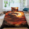 OPSREY Drache Bettbezug Baumwolle Drache King Steppdeckenbezug Reißverschluss Bed Linen Set Luxuriös Bettdeckenbezug Zip-Verschluss Bettwäsche Set Mit Kopfkissenbezügen Single（135x200cm）
