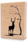 NEWSTAMPS Stempel Hirsch im Schnee Motivstempel aus Holz & Gummi zum Karten und Geschenke basteln, Holzstempel für Weihnachten, Weihnachtskarte, Advent, Scrapbook, Textilstempel, Deko, Freunde