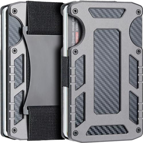 1TG Tactical Porte-Cartes de crédit, Porte-Carte d'identité en Fibre de Carbone, Porte-Carte d'identité, Cartes de crédit, capacité de 1 à 15 Cartes,